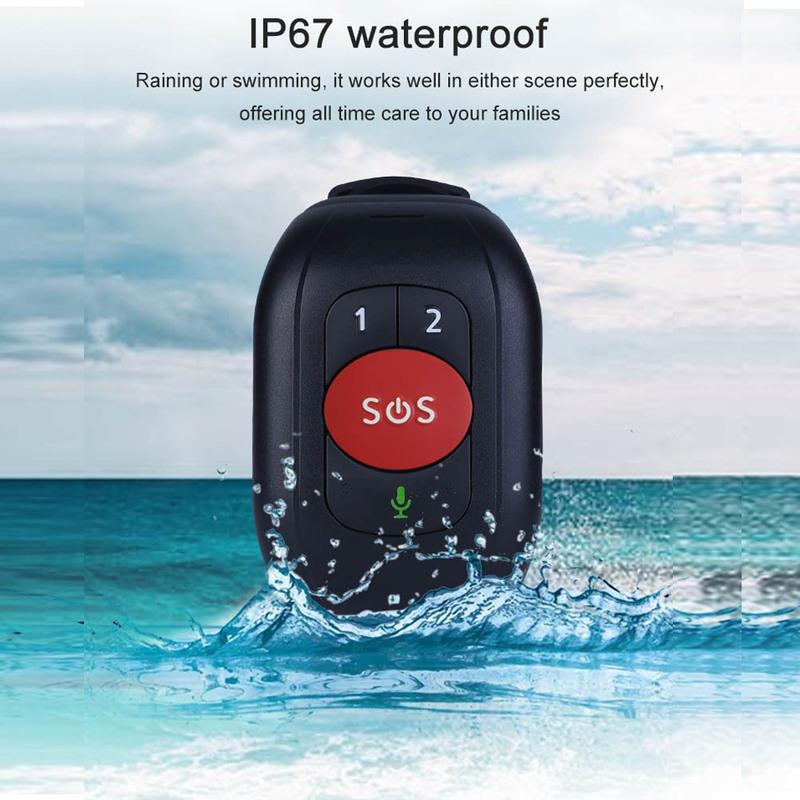 RF-V48 Waterproof 4G LTE GSM Elderly Child SOS Button Wristband Emergency Alarm GPS Tracking Heart Rate Blood Pressure Monitor