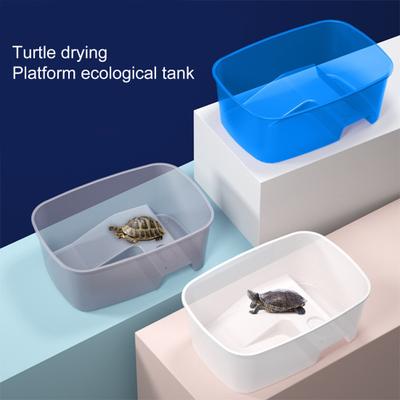 Устойчивый террариум для кормления рептилий с платформой для баскинга, высокопрозрачный террариум для разведения черепах