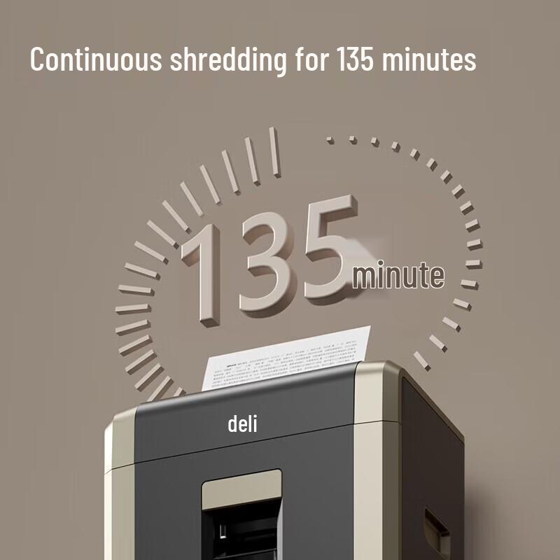 Deli Commercial High-Security Paper Shredder CN plug (adapter included)