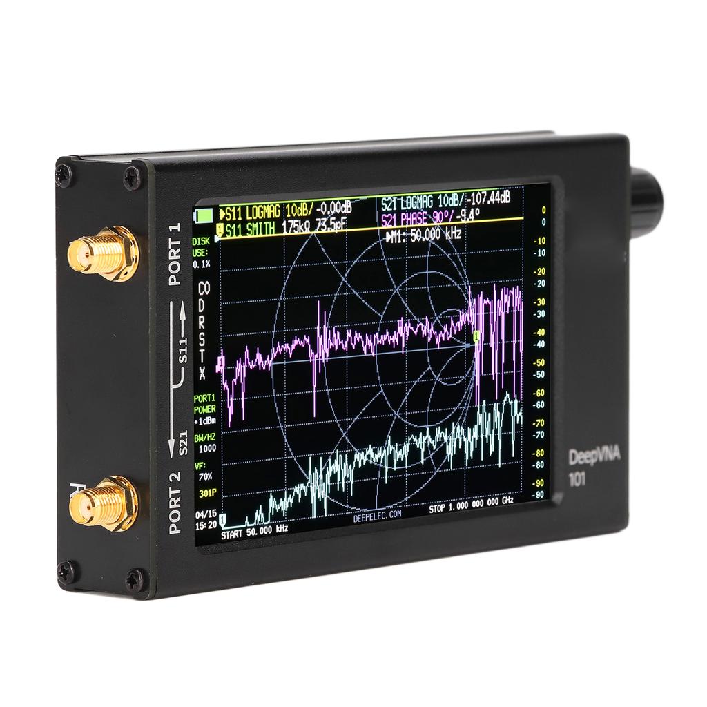 Векторный анализатор цепей 4,3-дюймовый экран Ручной HF VHF UHF Анализатор стоячих волн антенны 10 кГц - 1,5 ГГц