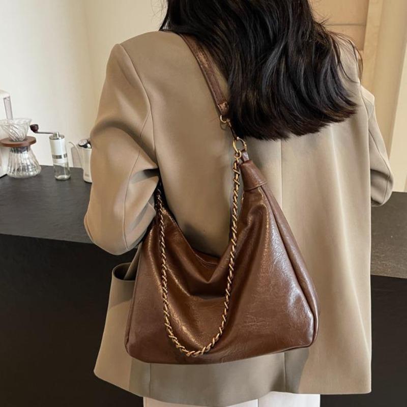 Большая вместительная сумка подмышкой в стиле ретро Lady Tide Korean Niche Messenger Bag Casual Commuter Bag