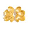 Ingemark Vintage Elegant Metal Flower Stud Earrings for Women Exaggerated Piercing Earrings Fashion Wedding Jewelry Accessories