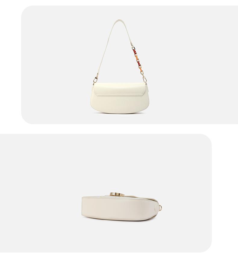 Cowhide shoulder bag with niche design, crossbody bag, commuter women's bag, office worker handbag, Chinese style armpit bag