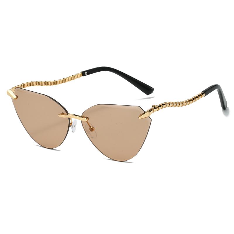 Fashion Sexy Cat Eye Metal Sunglasses Women Men Luxury Gradient Brand Sun Glasses Outdoor Travel Shopping Lady Man Eyewear UV400