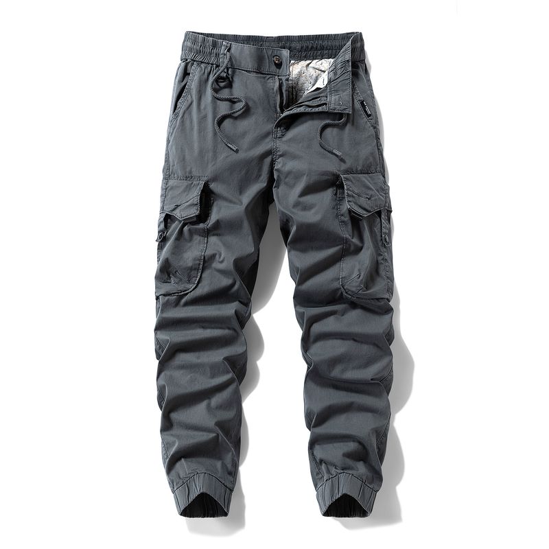 Export Surplus Multi-Pocket Cargo Pants Autumn Men's Trendy Loose Army Green Outdoor Jogger Casual Long Pants