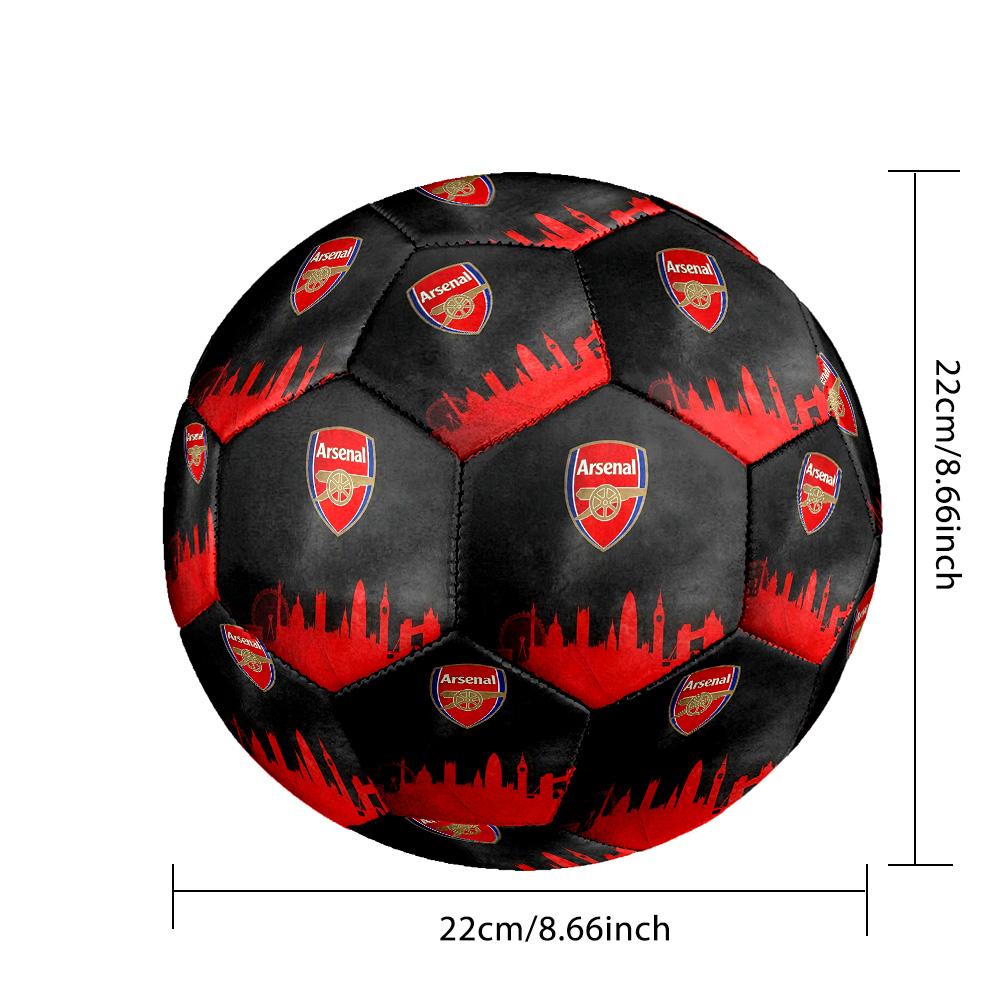 ArsenalIndoor Soccer Ball Colorful All Ages Machine Stitched PVC Competition Ready Durable High-Bounce
