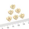 Copper Zirconium Inlaid Heart 26 Letter Pendant For DIY Jewelry Making Craft Accessories