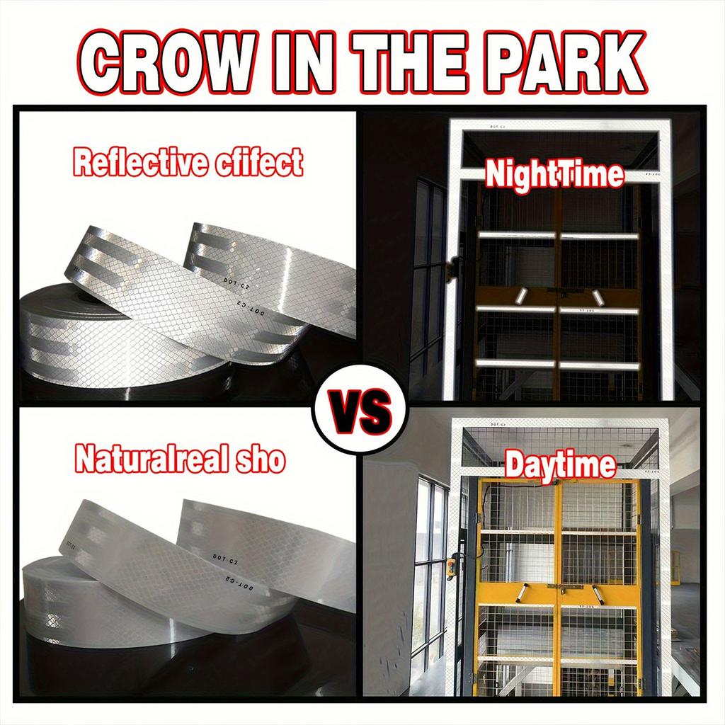 White Reflective Tape DOT-C2 Safety Warning Sticky Road Conspicuous Sticker Waterproof Reflective Strip For Truck Van