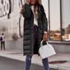 2023 Европа и Америка Однотонное хлопковое пальто средней длины с капюшоном