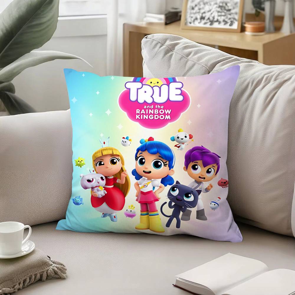 TTrue And The Rainbow KingdomS Pillow Case Sofa And Room Decorative Cushion Covers Dustproof And Miteproof Invisible Zipper