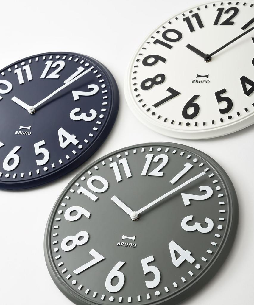 BRUNO Embossed Wall Clock White No Size BCW049-WH