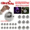 3/12/18 шт. Светоотражающий зеркальный шар Автомобильный диско-шар Украшение для рождественской елки Вечеринка в стиле диско 70-х Свадебный рождественский декор 4/6/10 см