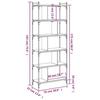 VidaXL Bibliothèque 6 niveaux chêne fumé 76x32x192cm bois d'ingénierie 833947