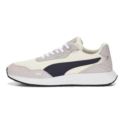 Runtamed Series Ткань Двухслойная Коровья Кожа Синтетическая Кожа Удобные Простые Низкие Кеды Унисекс Белый Серый Синий 389236-07