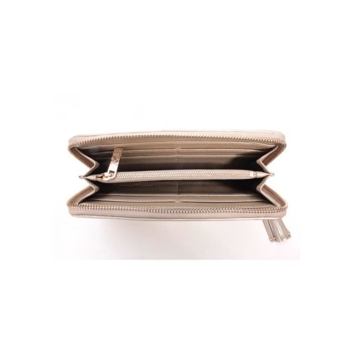 Кошелек - Christian Lacroix - PM1 - Рельефная кожа - Шампань - Мягкий - На молнии