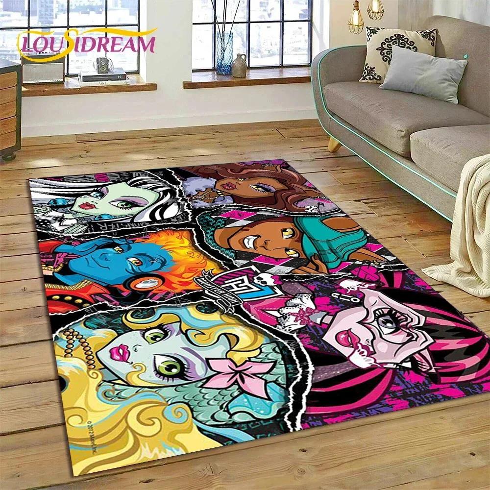 Мультяшный ковер-дорожка Monster High Draculaura Вампир для спальни, гостиной, дома, украшение для дивана, детский игровой большой декоративный коврик для пола