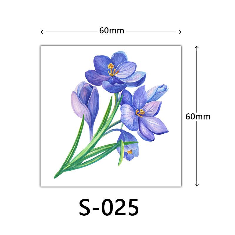 Маленькая наклейка-тату с цветком женская 3D цветная наклейка-тату роза лотос бабочка цветок тату