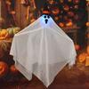 Хэллоуин Подвесные Светящиеся Призраки Уличный Летающий Белый Тканевый Призрак в Шляпе Ведьмы для Переднего Двора Патио Газона Сада Веранды Внутреннее Наружное Украшение