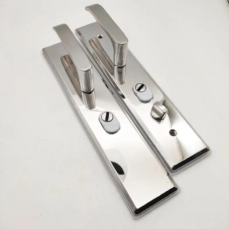 High quality, stainless steel security door lock panel handle and body,silent tongue,lock parts/accessories