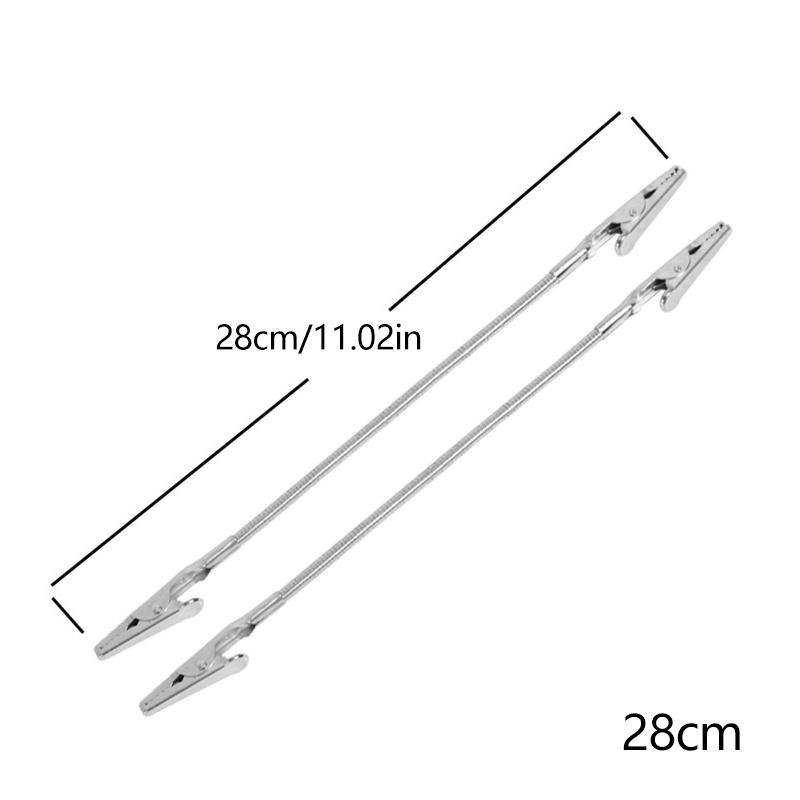 Portable Mosquito Coil Clip Double-Headed Alligator Clip Mosquito Coil Extra Long Metal Thread Coil Holder Clip Stainless Steel