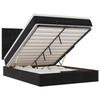 Cadre de lit ottoman - Maison Exclusive - Matelas 140x200 cm - Velours noir - Rangement hydraulique