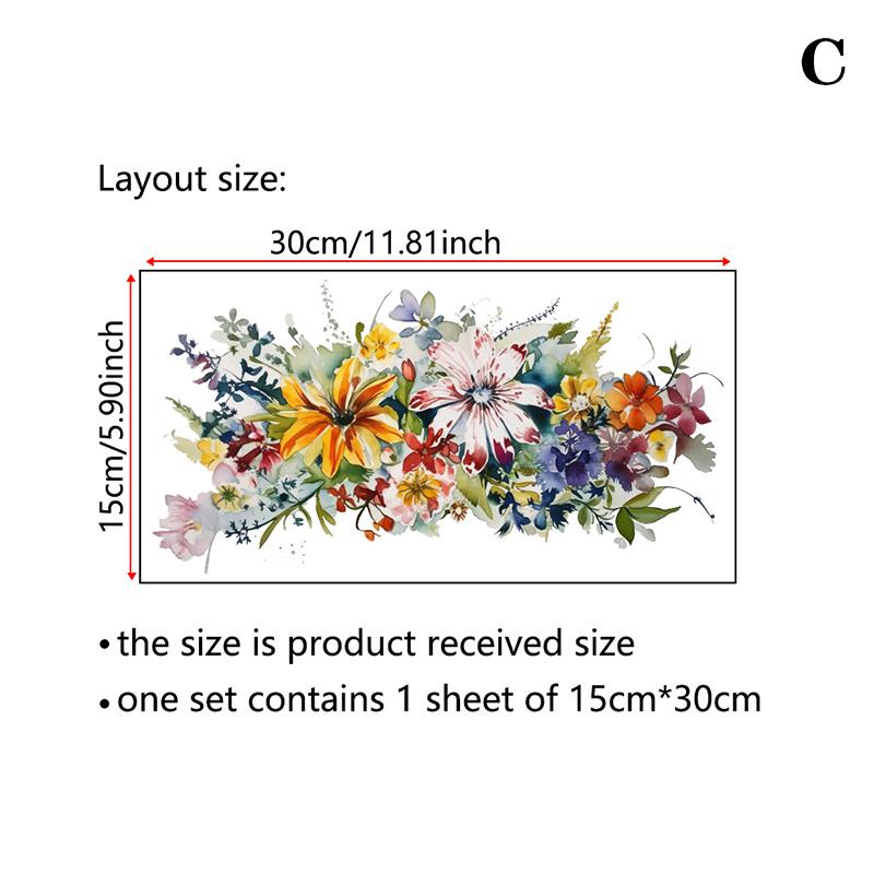 Наклейка на унитаз Цветочная наклейка Ванная комната Самоклеящаяся картина Водонепроницаемая наклейка Крышка унитаза Наклейка на стену в ванной