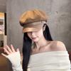 Beret Women's French High End Painter's Hat Japanese Style Large Head Circumference Showing Face Small Octagonal Hat for Women