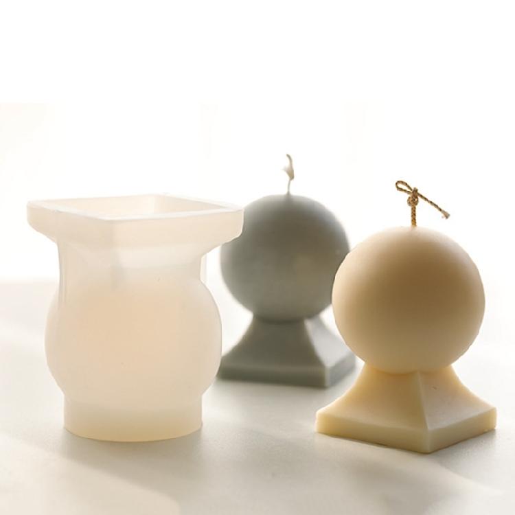 Формы для свечей, формы для литья из смолы, DIY 3D силиконовые формы, шарообразные формы для свечей
