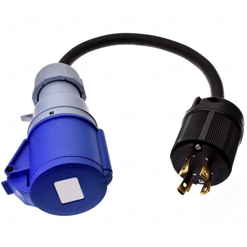 ABBP-L14-30P Plug To 32A 2P+PE CEE Socket 3X6mm Rubber Wire Heavy Duty Industrial Power Cable For Generator