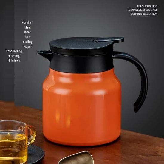 Large Capacity Insulated Stainless Steel Tea Infuser Kettle with Health-Supporting Stewing Pot