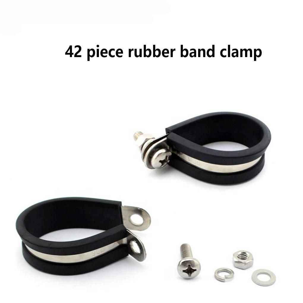 42 Pieces Clamp Accessoreis Pipeline Clamping Fixator Professional Fixed Clamps Hose Holder Clip Hoses Fasteners Part