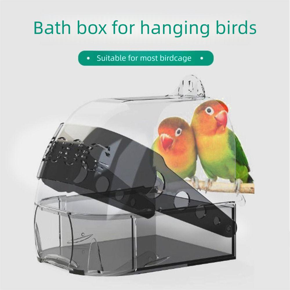 Wall Mount Bird Shower Box Drawer Style Bird Bath Box Parrot Bathtub Pet Cage