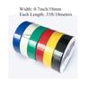 Многоцветная изоляционная лента из ПВХ 0,7 дюйма x 33 фута, огнестойкая лента для электрических проводов, изоляционная лента