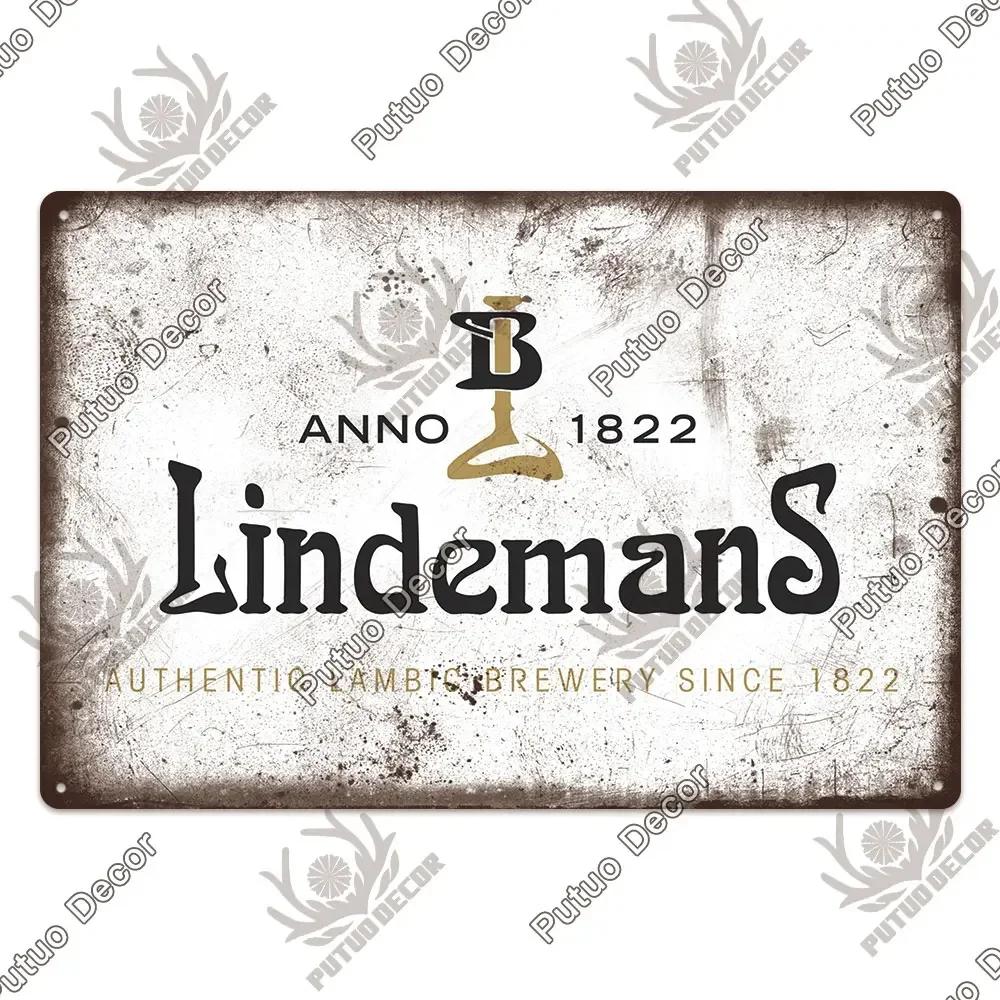 Putuo Decor's Belgium Beer Metal Plaque Retro Wall Art for Pub Bar Man Cave Club Vintage Style Decorative Sign