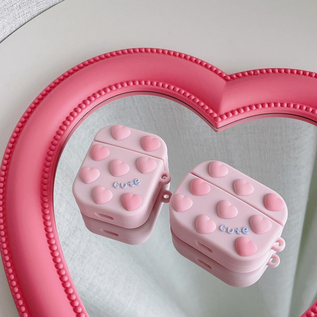 3D чехлы для наушников для AirPods, милый розовый защитный чехол с любовью для наушников, чехол для Apple Airpods 1/2/3/Pro