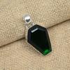 Хром-диопсид драгоценный камень 925 пробы из твердого стерлингового серебра Ювелирные изделия Подвеска ручной работы