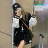 Autumn Winter Fashion Bomber Jackets for Women Streetwear Baseball Uniform Oversized Coat Jackets and Coats Loose Student