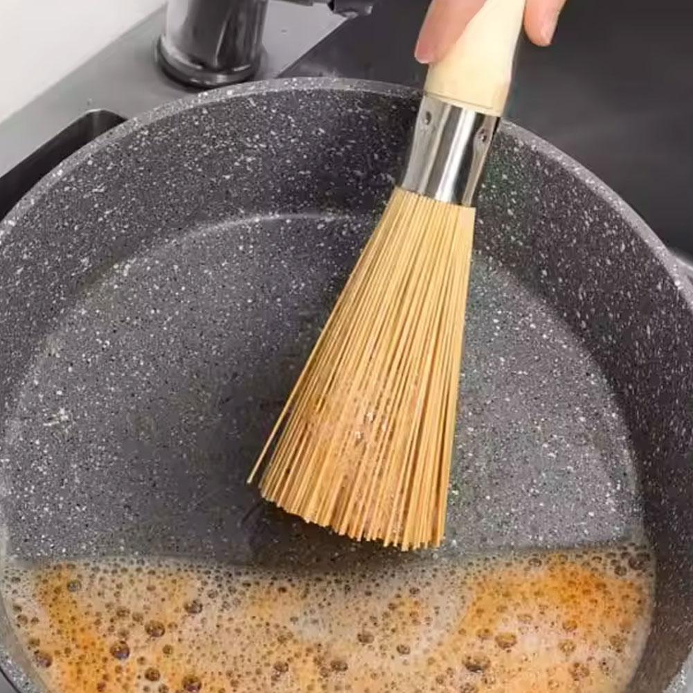 Длинная ручка из натурального бамбука щетка для посуды бытовой вок для домашнего ресторана инструмент щетка для чистки Supp P0H9