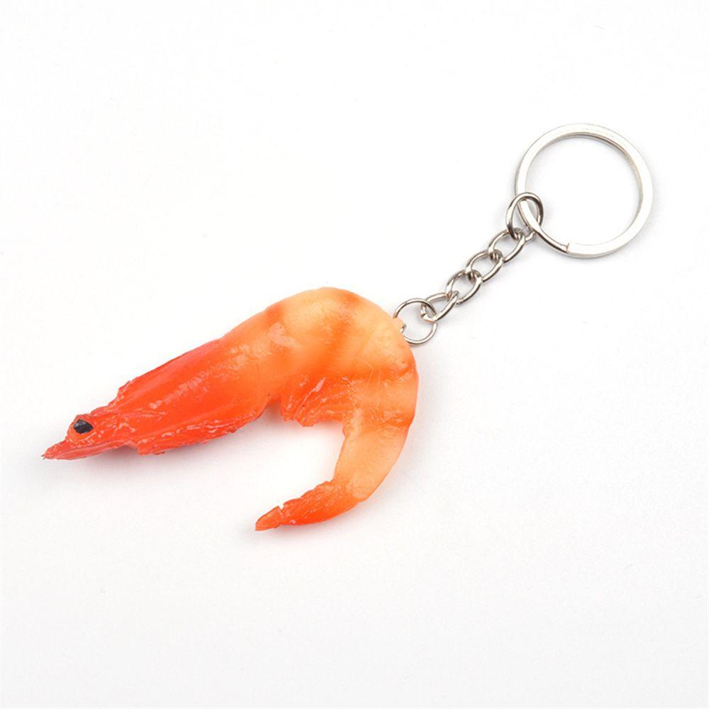 Toy Sea Animal Bag Pendant Backpack Ornament Simulation Imitation Food Keychain Shrimp Keychain PVC
