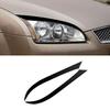 Для Ford Focus 2005 2006 2007 2008 2 шт. Пианино Черный Автомобильный Стайлинг Внешний Передний Накладка на Бровь Фары Наклейка на Веко Покрытие