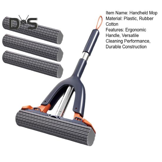 Ручная швабра для мытья полов, легкая, простая в эксплуатации губчатая швабра с функцией самовыдавливания, кухонный инструмент для мытья окон и стекол