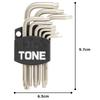 TONE Torx Wrench Set 9 Pieces L-shaped TXLN900H,