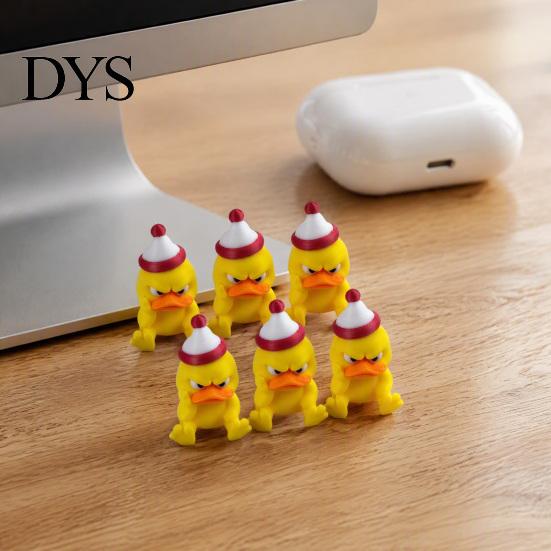 Желтый ornament "Сердитая утка", 3D-печать, Забавная миниатюрная фигурка для украшения стола, Милая для декора дома и офиса, Уникальный подарок коллегам