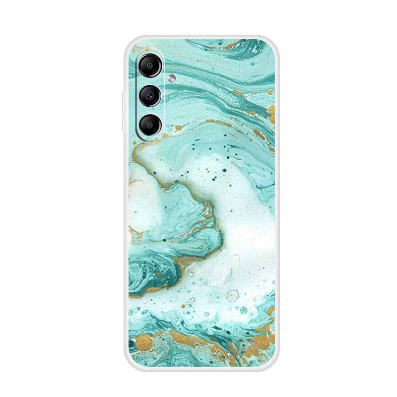 Для Samsung Galaxy A14 A34 A54 5G Мраморный Мягкий Чехол Силиконовый ТПУ Задняя Крышка Телефона Coque для Samsung A 54 34 14 4G Мультяшные Fundas