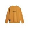Li Ning X Mister Cartoon Collaboration Badfive Letter Print Loose Fleece Pullover Sweatshirt Men sweatshirt Tangerine-Brown AWDTF29-7