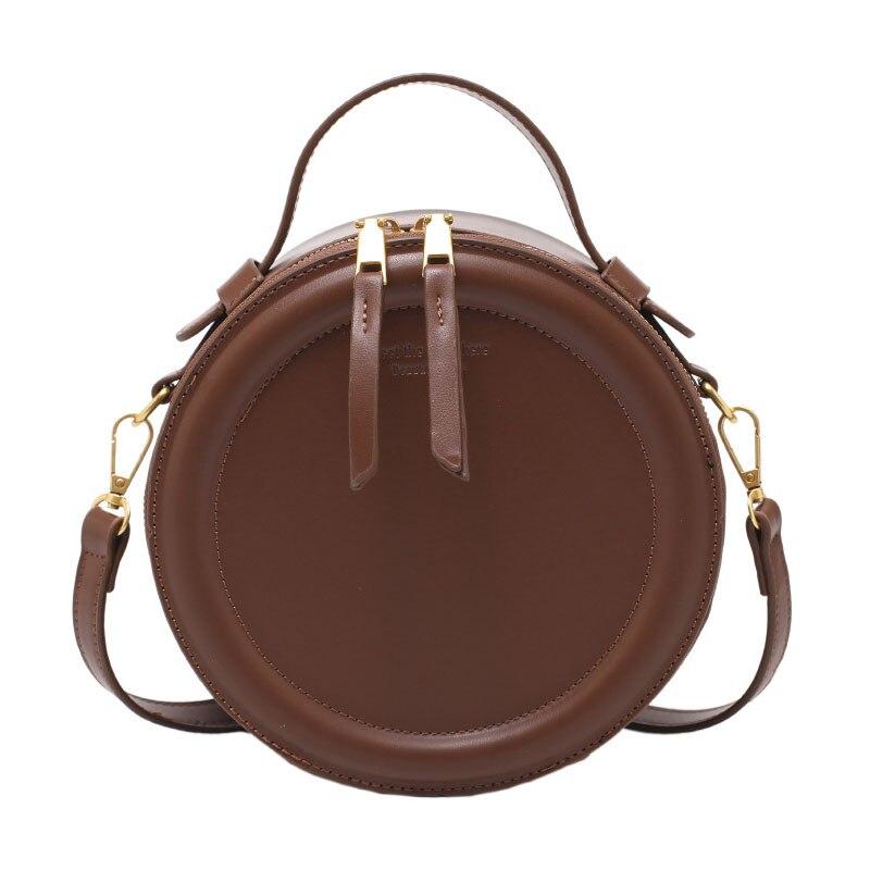 Роскошные маленькие круглые дизайнерские сумки через плечо для женщин, новинка 2021 года, трендовые винтажные сумки на плечо из искусственной кожи, брендовая женская повседневная сумка