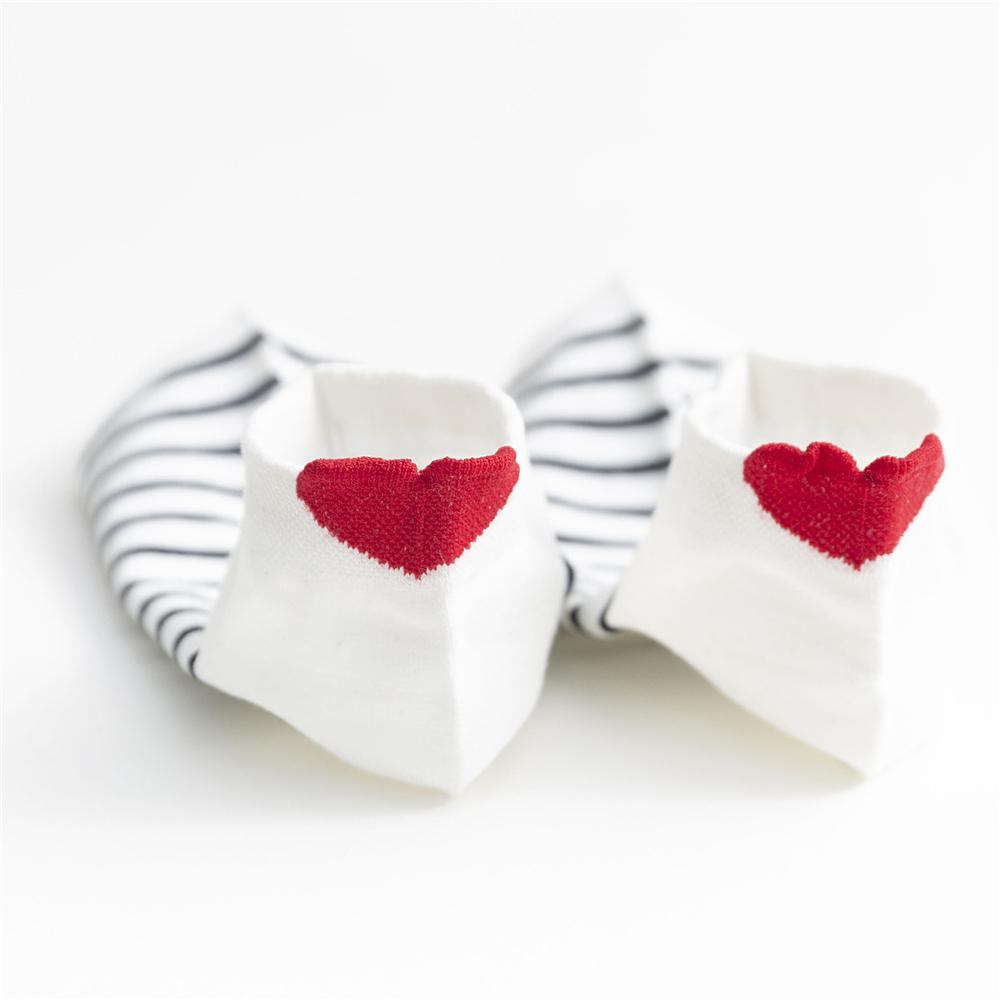 Chic Cute 3D Red Love Heart Heel Striped Short Ankle Socks Funny Girls' Happy Fresh Fashion Summer Literary Sokken Dropship