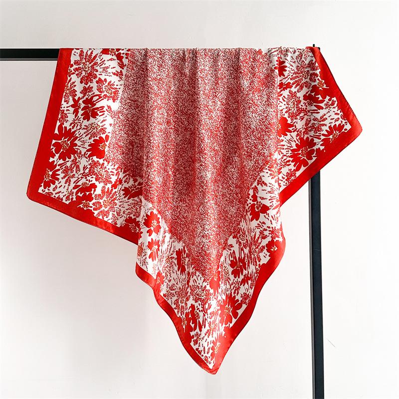 90 * 90 см новый шелковый шарф женский весенне-летний декоративный шарф солнцезащитный дорожный платок осенне-зимний шарф тонкий выпуск