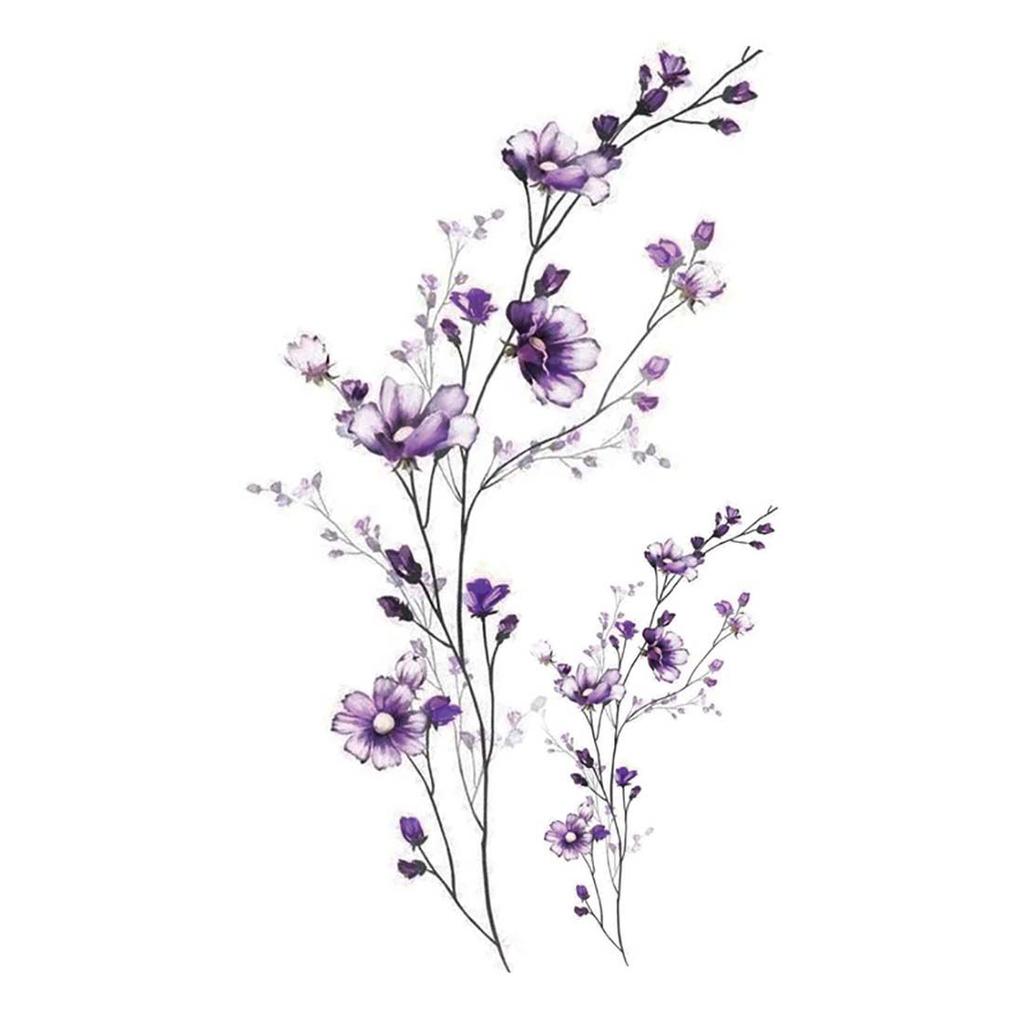 Body Art Waterproof Black Rose Butterfly Design Cover Scars 3D Body Tattoo Sticker Temporary Decal