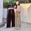 Women's 2025 Spring & Autumn High-Waisted Wide-Leg Corduroy Trousers